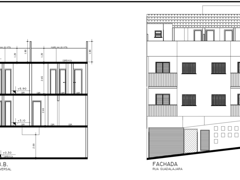Fachada do Guadalajara no bairro Jardim das Maravilhas, Santo André